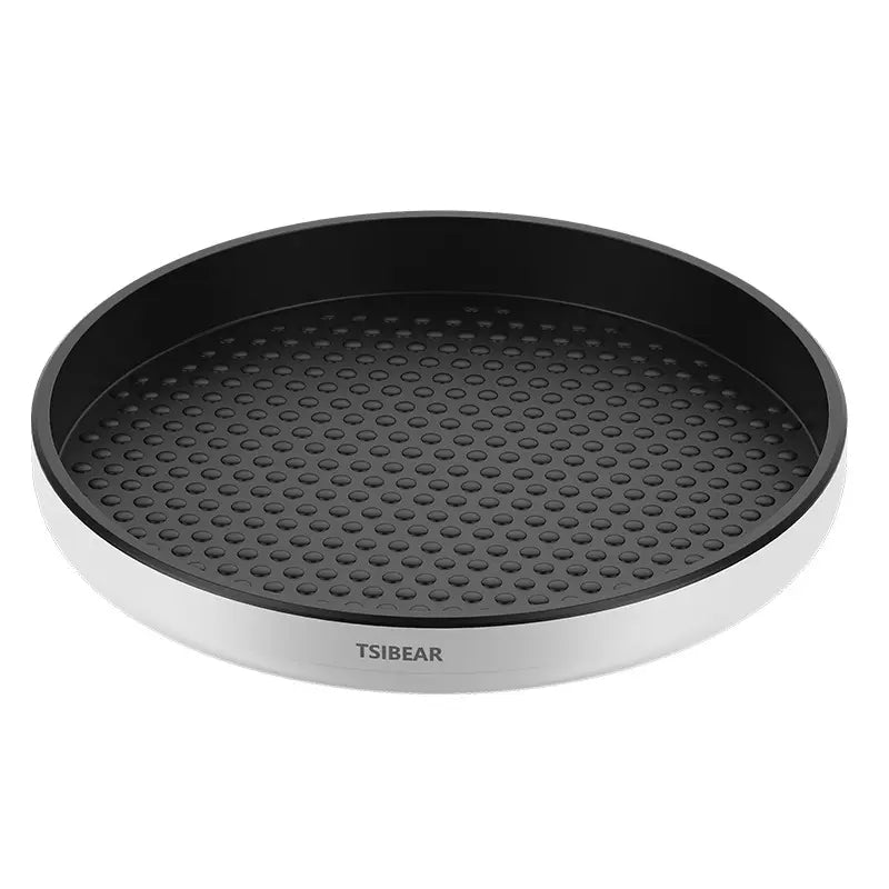 360° Rotatable Round Plastic Kitchen Shelf - Multifunctional Space-Saving Home Organizer Rack for Cabinet Seasoning, Oil, Salt, Sauce, Vinegar Bottles