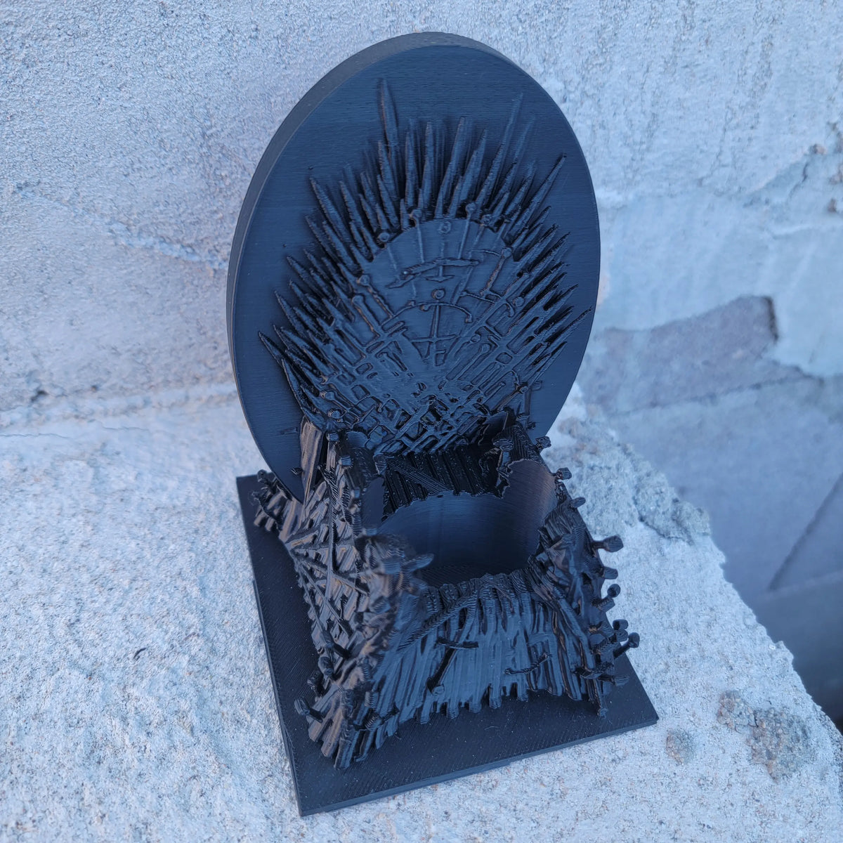 Game Of Thrones Firestick Or Roku Remote Control Holder - Black Design with Textured Surface, Ideal for Displaying Firestick Remote household storage organizer Accessory Racks wall