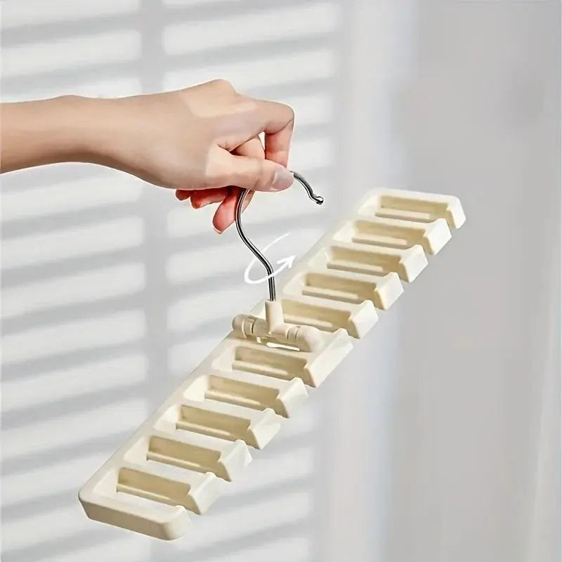 10-in-1 Belt Storage Rack Tie Belt Hanger Rotating Organizer Rack Multifuctional Wardrobe Storage Holder Home Accessories