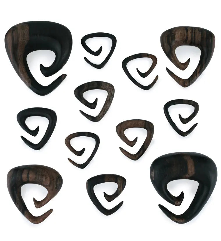Tri Point Areng Wooden Spiral Hangers