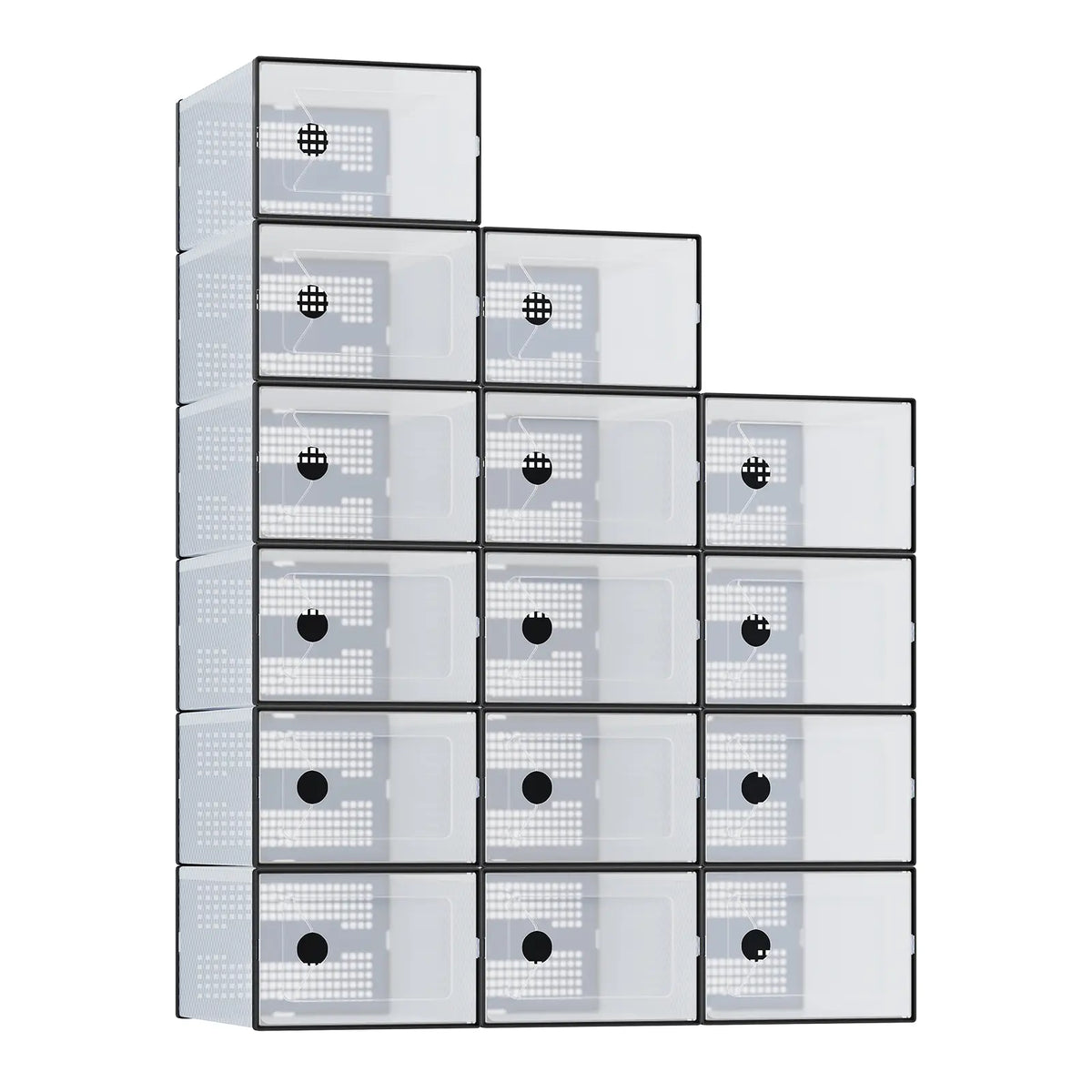 Clear Shoe Storage Boxes, Plastic Stackable Shoe Containers with Lids, Display Sneaker Case Organizer for Closet, Under Bed, Entryway, Shoe Storage Organizer, Box Shoe Storage