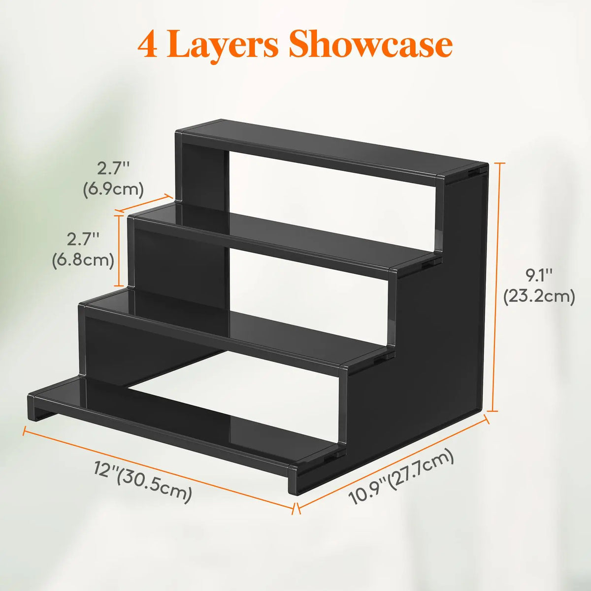 Lifewit 4 Tier Black Display Stand for Cologne, Perfume, Figures, Cupcakes, Desserts, Spices & Fragrance,summerwins