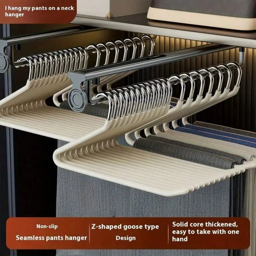 510/20 Goose-Shaped Pants Hangers, Space-Saving Closet Organizer, Non-Slip Jeans Hanger, Multifunctional Clothing Rack, Ideal Gift