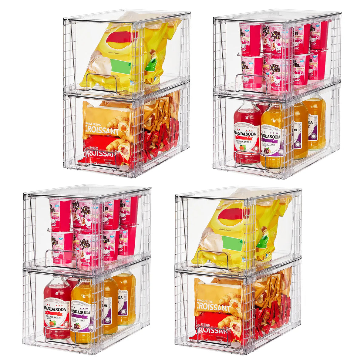 【Restock】Vtopmart 2-8 Pack 12in Stackable Undersink Storage Drawers - Easy-Assemble Plastic Box Organizer, Home Goods Storage Organization Solution for Bathroom Vanity Makeup Cosmetic Organizer Needs