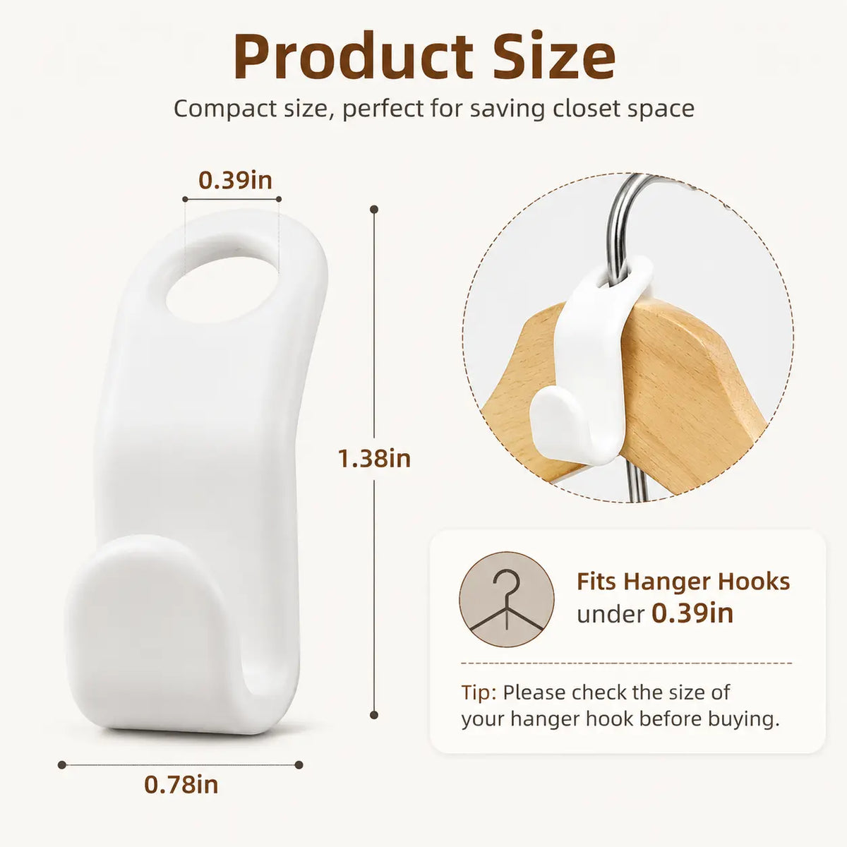 Hanger Connector Hooks, Closet Space Saver, Vertical Clothes Hanger Organizer for Wardrobe Storage, Multi-Layer Hanging Hook for Closet Organization