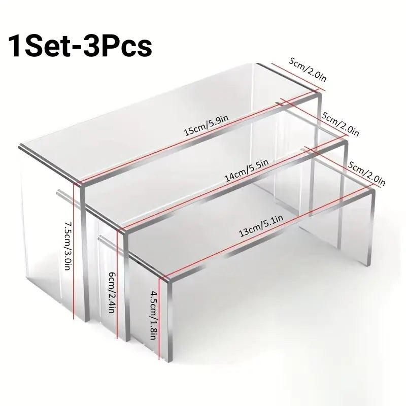 U-shaped display rack, transparent acrylic storage rack, Adjustable storage rack, cosmetics and figurines storage rack, desktop and bathroom storage rack, cabinet storage, beauty storage, Organiser, Adjustable racks, Cosmetic holder