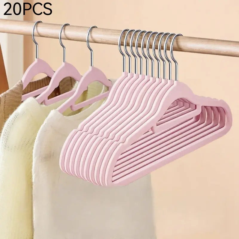 100/60/20/10 Pack Non-Slip Velvet Hangers, Closet Organizer, Rotatable Clothes Hanger, Space-Saving Plastic Clothes Hangers for Jackets, Pants, Suits, Coat Hangers for Closet, 360° Rotating Hook