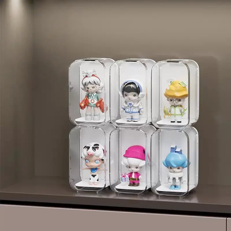 Large Wall-Mounted Display Shelf, 4-Tier Acrylic Storage Box, Space-Saving Action Figure Holder, Ideal Gift for Collectors & Fans