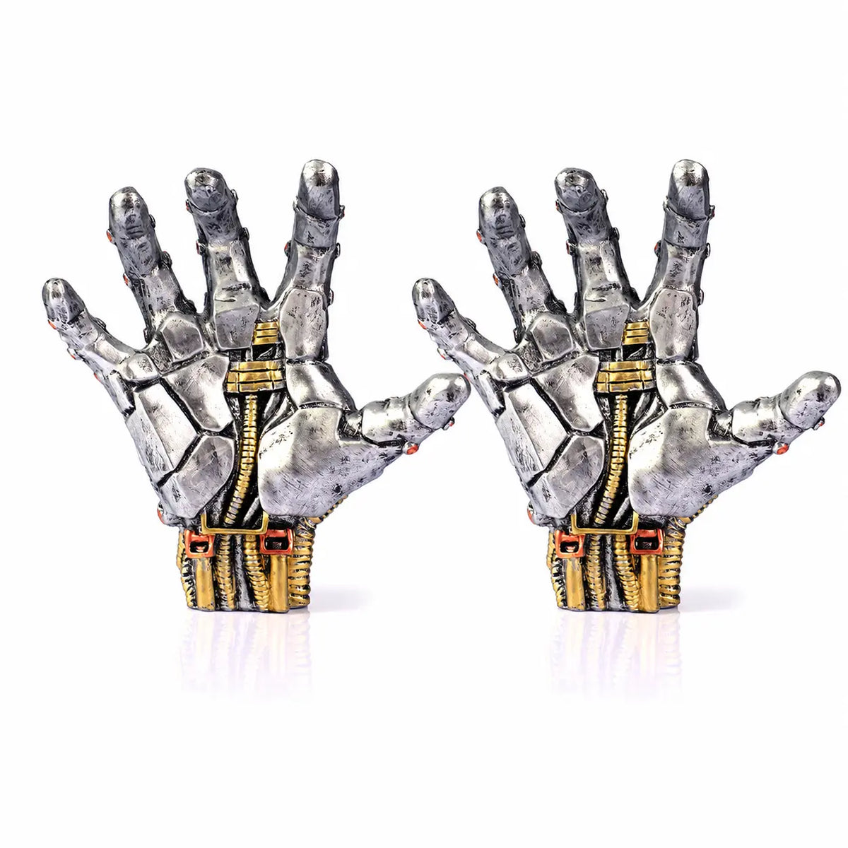 Terminator Hand Resin & Durable Metal Wall-Mount Decorative Statue - 1-Pack Home Organizer, Basketball Holder, Soccer Ball Display Rack, Aesthetic Room Decor, Unique Room Decorations, Cool Boy Gift