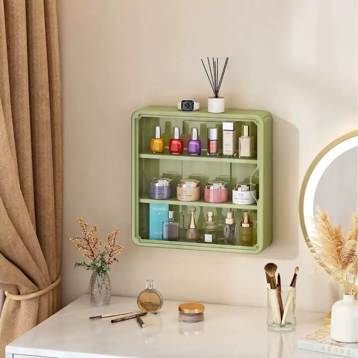 Large Wall-Mounted Display Shelf, 4-Tier Acrylic Storage Box, Space-Saving Action Figure Holder, Ideal Gift for Collectors & Fans