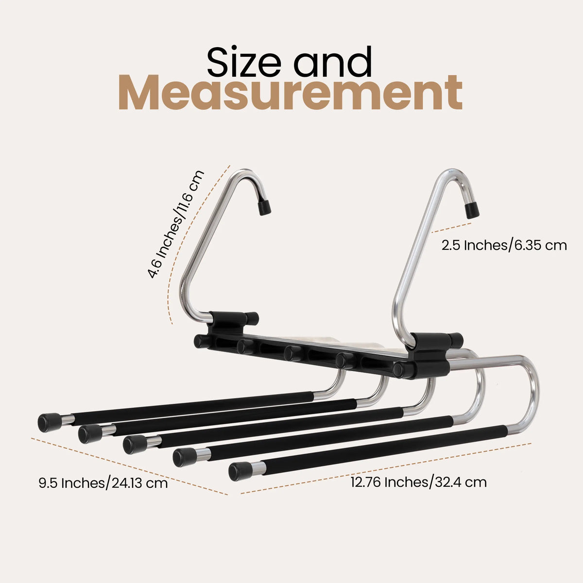 Utopia Home Clothes Hanger Organizers (2 Pack) - ABS Plastic Hangers & Pegs, S-Type Stainless Steel Hook, Ergonomic Structure, Small-Closet Fit, Non-Slip for Bedroom Towels, Pants, Scarves Stay Put, Compact Space-Saving Balcony Use