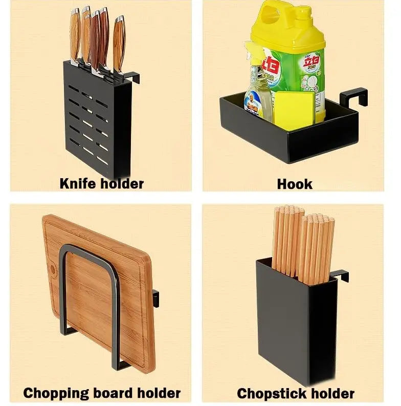 Expandable Carbon Steel Countertop Organizer - 2-Layer Adjustable Rectangle Drain Rack with Corrosion Resistance, Non-Slip Feet, Counter Water Stain Prevention, 25+ kg Load Capacity, Surface Mount, Utensil Storage, Kitchen Accessory