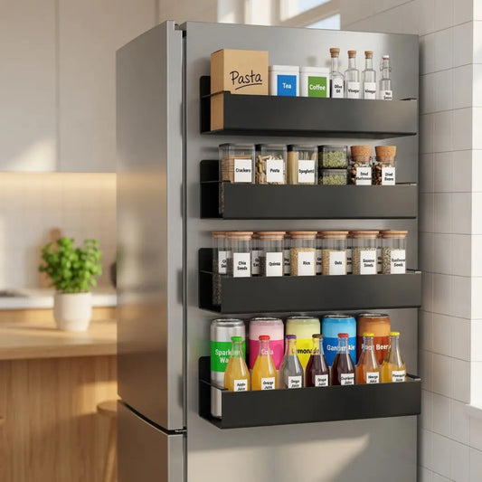 Stainless Steel Heavy-Duty Movable Adjustable Organiser - Humidity-Ready Storage Rack, House Accessories for Kitchen Sauces, Beverages (Home Goods, Kitchen Decor, Storage Organization)