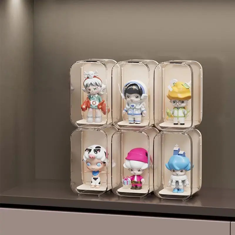 Large Wall-Mounted Display Shelf, 4-Tier Acrylic Storage Box, Space-Saving Action Figure Holder, Ideal Gift for Collectors & Fans