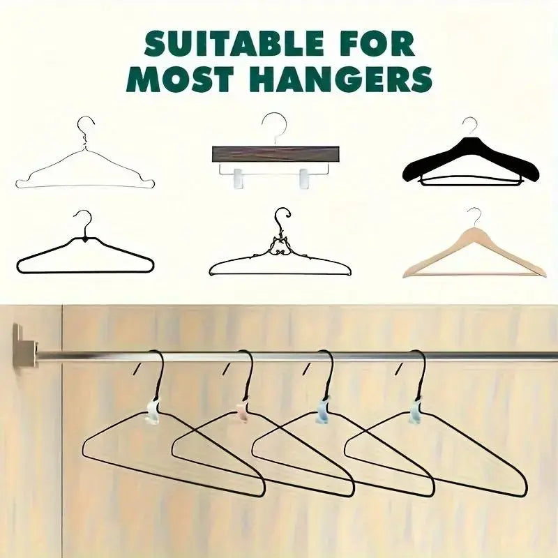 Foldable Plastic Clothes Hanger Hook, 50pcs Portable Hanging Coat Hook, Space Saving Home Storage Hook, Closet Hooks for Bedroom, Living Room, Office