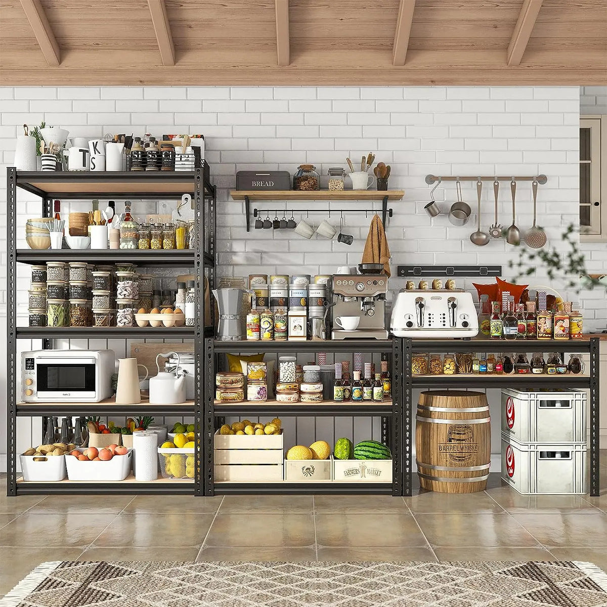 Raybee Furniture 72" H Garage Shelving,Heavy Duty 2000 LBS Storage Shelves,Adjustable 5 Tier Metal Shelf Utility Rack for Garage Basement Pantry Kitchen Organiser #TikTokShopStockUp #SummerVibes