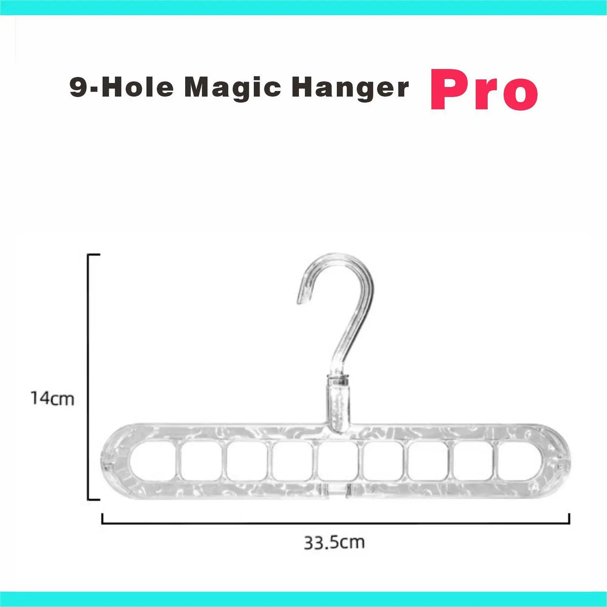 Heavy PVC 9-Hole Compact Rotatable Hook Clothes Hangers (15-Pack Multiple Packs) - Hanging Clothes Organizer for Household Users, Adjustable Space-Saving Foldable, Quick-Install Slots, Flexible Pegs, Bedroom Shirts Jumpers Display