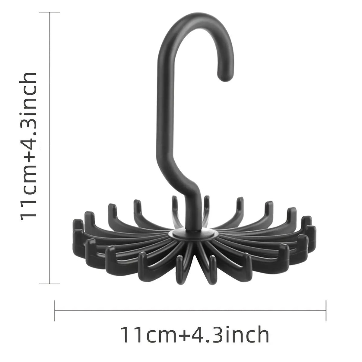 Rotatable 20-claw Tie Hanger, Space Saving Hangers, 1 Count Multifunctional Scarf Storage Rack, Home Organizer for Wardrobe Cloakroom, Hanging Clothes Storage, Tie Holder