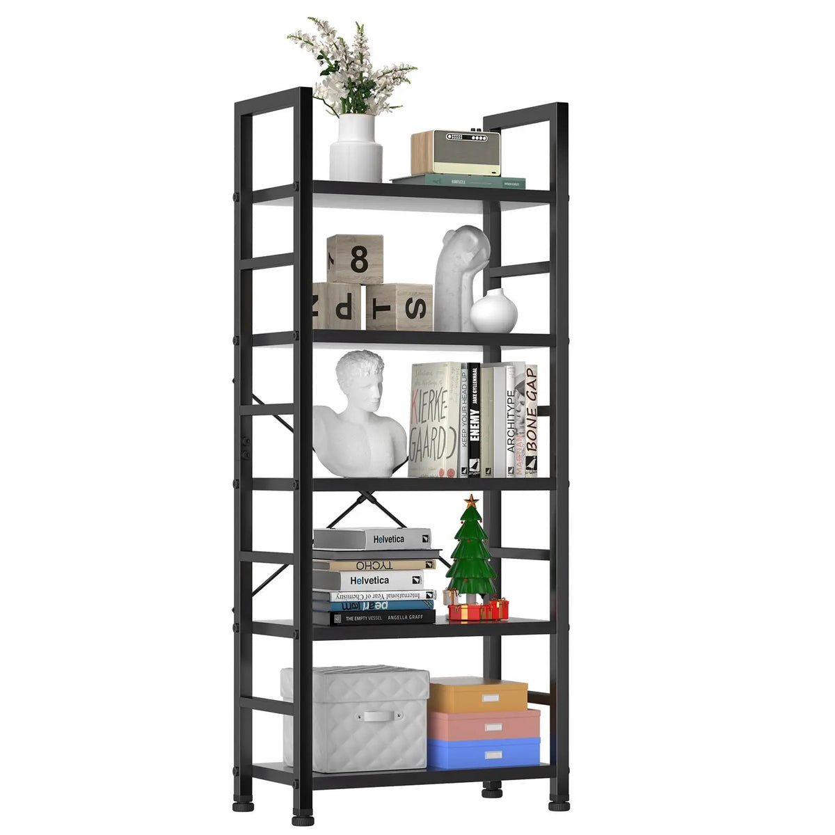 Sweetcrispy Sturdy Modern Industrial Metal Corner Organizer Storage Rack - Tall Compartmentalized Cube Standing Shelf with Waterproof Coating, 30 lbs per Panel, 25+ kg Capacity, Vertical Storage Solutions, Apartment Indoor Furniture, Metal Shelf Racks