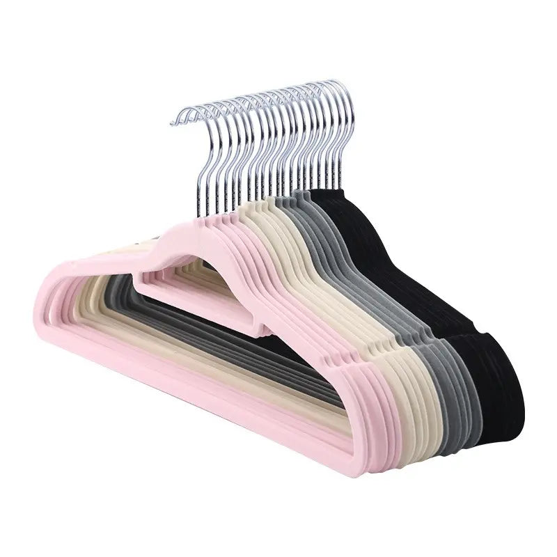 100/60/20/10 Pack Non-Slip Velvet Hangers, Closet Organizer, Rotatable Clothes Hanger, Space-Saving Plastic Clothes Hangers for Jackets, Pants, Suits, Coat Hangers for Closet, 360° Rotating Hook