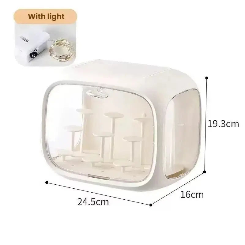 Large Wall-Mounted Display Shelf, 4-Tier Acrylic Storage Box, Space-Saving Action Figure Holder, Ideal Gift for Collectors & Fans