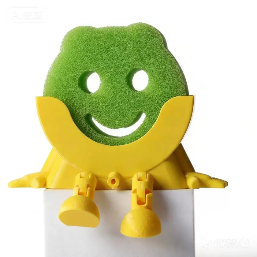 Cute Hanging Sponge Holder with Drainage – Keeps Your Sponge Dry & Smiling, For Scrub Daddy Holder, Funny Sponge Stand for Kitchen Sink, 3D Printing Countertop Sponge Holders