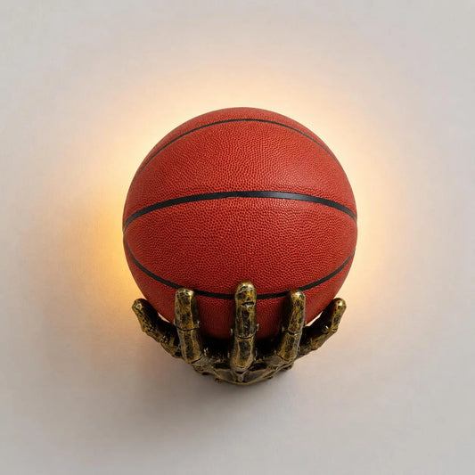 Terminator Hand Resin & Durable Metal Wall-Mount Decorative Statue - 1-Pack Home Organizer, Basketball Holder, Soccer Ball Display Rack, Aesthetic Room Decor, Unique Room Decorations, Cool Boy Gift