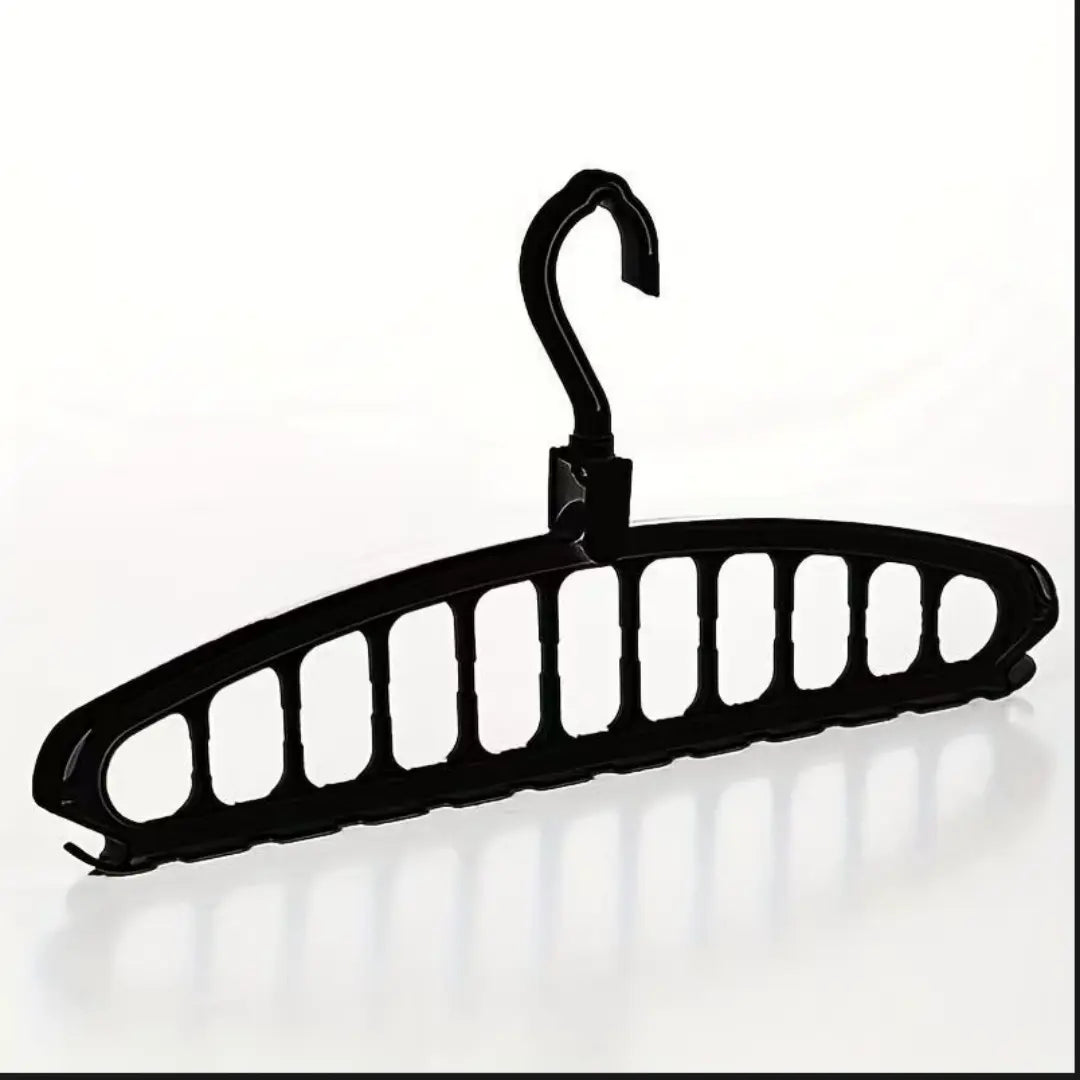 Plastic Sturdy Space-Saver Hanging Hangers with 360° Rotatable Hooks - 2-Pack Closet Organizers for Small Spaces, College Dorm Essentials