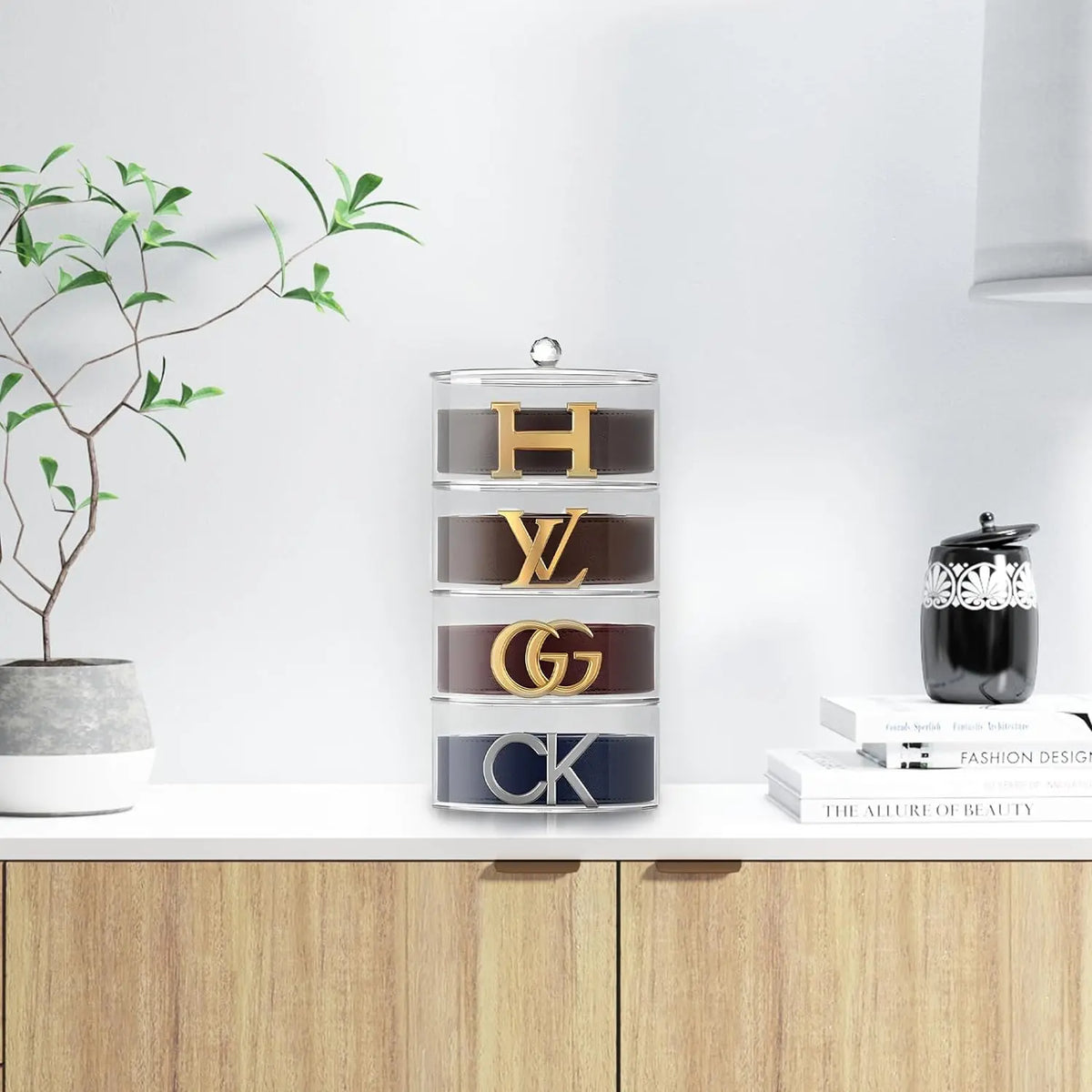 Homewinner Acrylic Display Organizer / Case / Storage Holder for Belt, Watches, Other Accessories Box Boxes Fitting