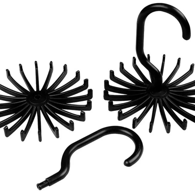 Rotatable 20-claw Tie Hanger, Space Saving Hangers, 1 Count Multifunctional Scarf Storage Rack, Home Organizer for Wardrobe Cloakroom, Hanging Clothes Storage, Tie Holder
