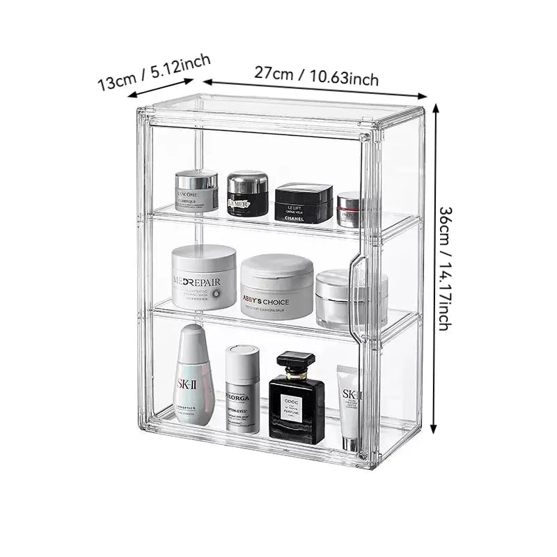 Large Wall-Mounted Display Shelf, 4-Tier Acrylic Storage Box, Space-Saving Action Figure Holder, Ideal Gift for Collectors & Fans