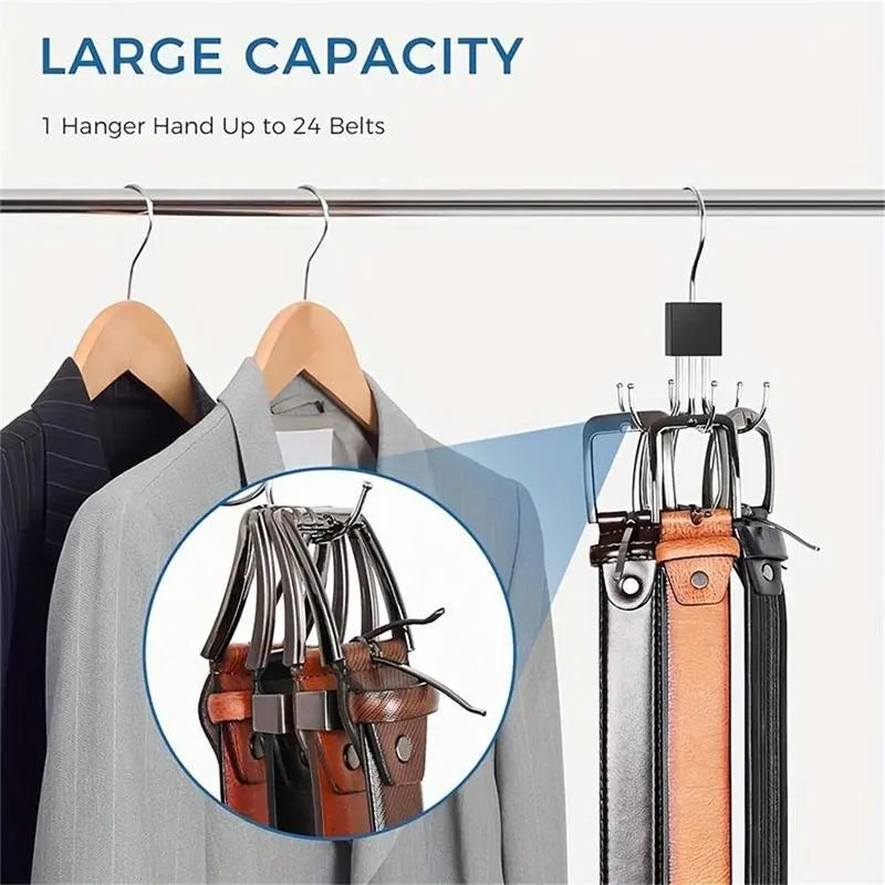 Rotating 6-claw Hook, 2 Counts Multifunctional Rotating Hook, Bag Storage Hook, Household Organizing Hook for Coat, Hat, Scarf,  Home Essentials