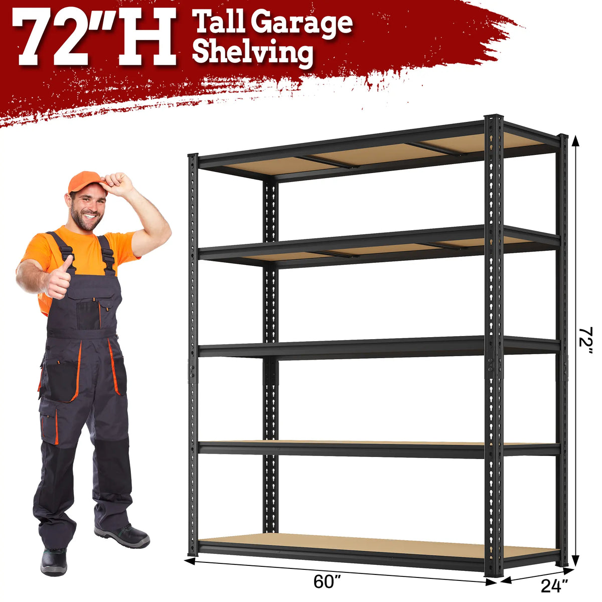 Garage Shelves Classic 5-Tier Metal Storage Shelving Unit Height Adjustable Versatile Utility Rack Shelf for Craft Warehouse Pantry Kitchen Organiser Industrial Bookshelf  Shelf for Craft Warehouse Pantry Basement Durable Steel Stand Organiser Racks summe