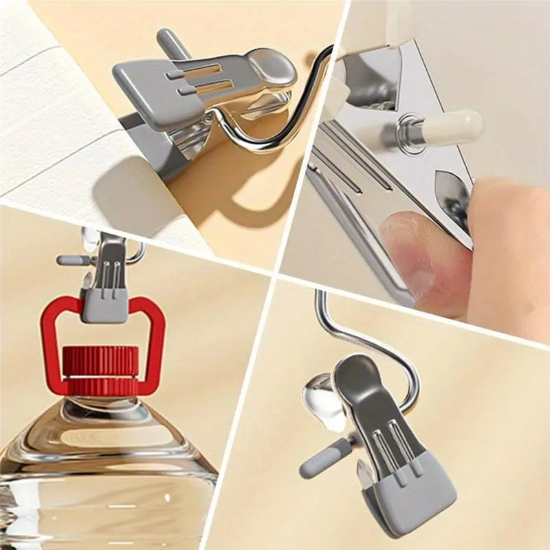These 10/15-piece Metal Clip Hanger Pack, Pants Hangers with Clips, Boot Hangers Clips, MUST-HAVE Anti-Slip, Windproof, Great for Pants, Boots & Hats, HomeDecor, ClothesStorage, Stainless Steel Hanger