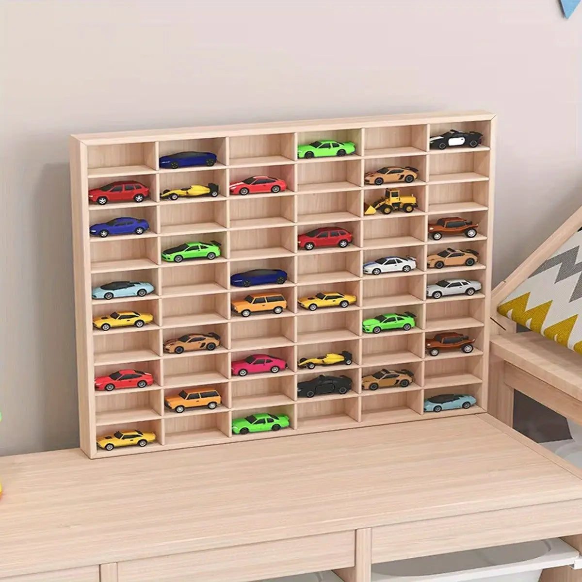 Wooden Multi-Grid Figure Storage Organiser Display Box, Boho Multi-Layer Wall Showcase Cabinet, Craftsmanship Figure Model Collection Display Shelf for Collectibles