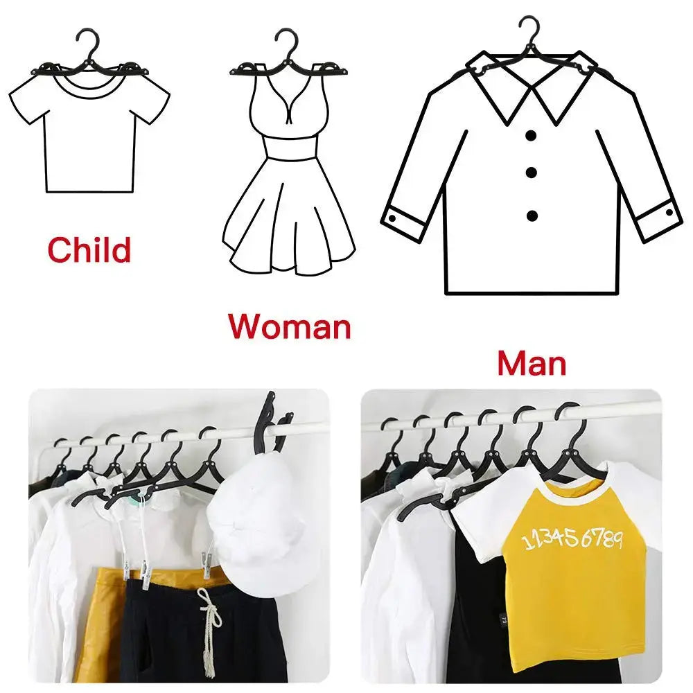 10Pcs/Set Portable Folding Hangers - Home Organiser Hanging Solution, Cruise Ship Essentials, Travel Accessories, Drying Hangers & Pegs, Folding Rack, Christmas Party Gift, Portable Hangers & Pegs