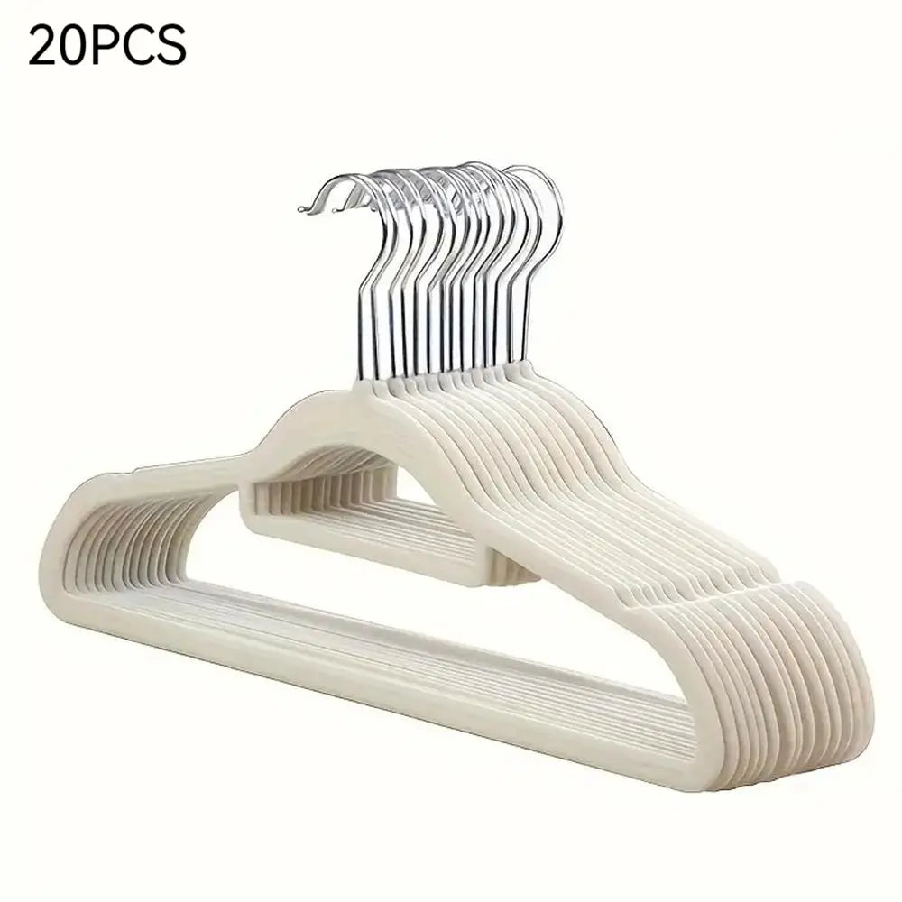 100/60/20/10 Pack Non-Slip Velvet Hangers, Closet Organizer, Rotatable Clothes Hanger, Space-Saving Plastic Clothes Hangers for Jackets, Pants, Suits, Coat Hangers for Closet, 360° Rotating Hook