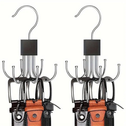 Rotating 6-claw Hook, 2 Counts Multifunctional Rotating Hook, Bag Storage Hook, Household Organizing Hook for Coat, Hat, Scarf,  Home Essentials