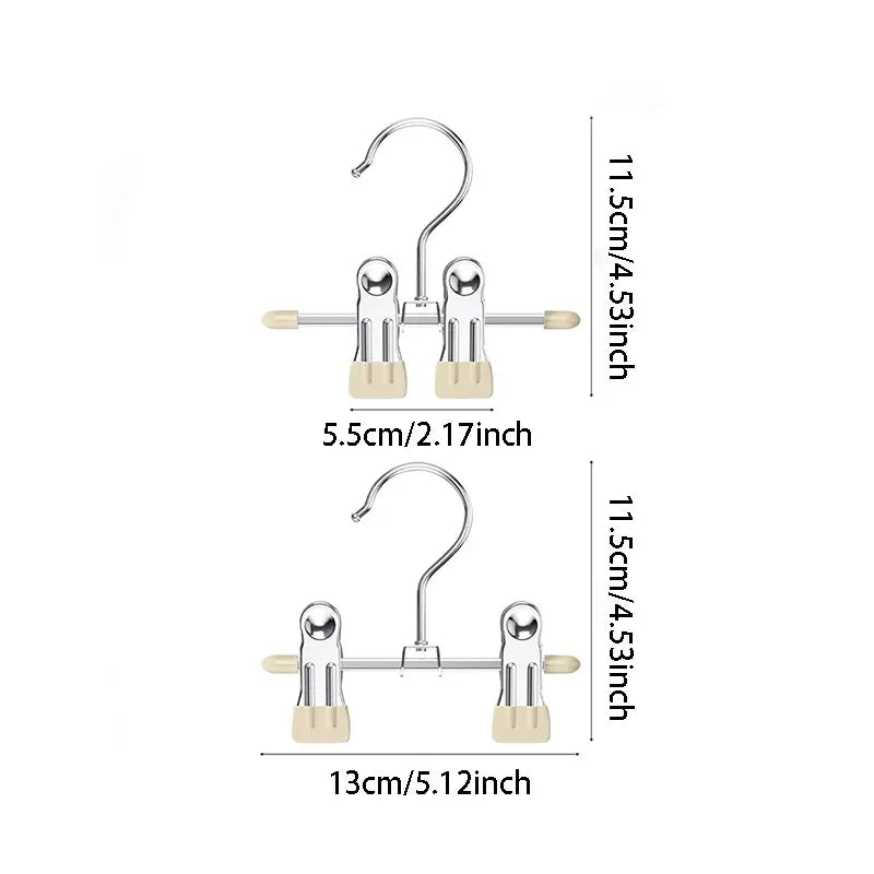 10pcs Immersion Plastic Pants Clips, Non-Slip Clothing Hangers for Heavy Items, Home Organization Organizer for Bathroom, Bedroom, Closet, Pants Hangers with Clips, Yoga Pants Hangers