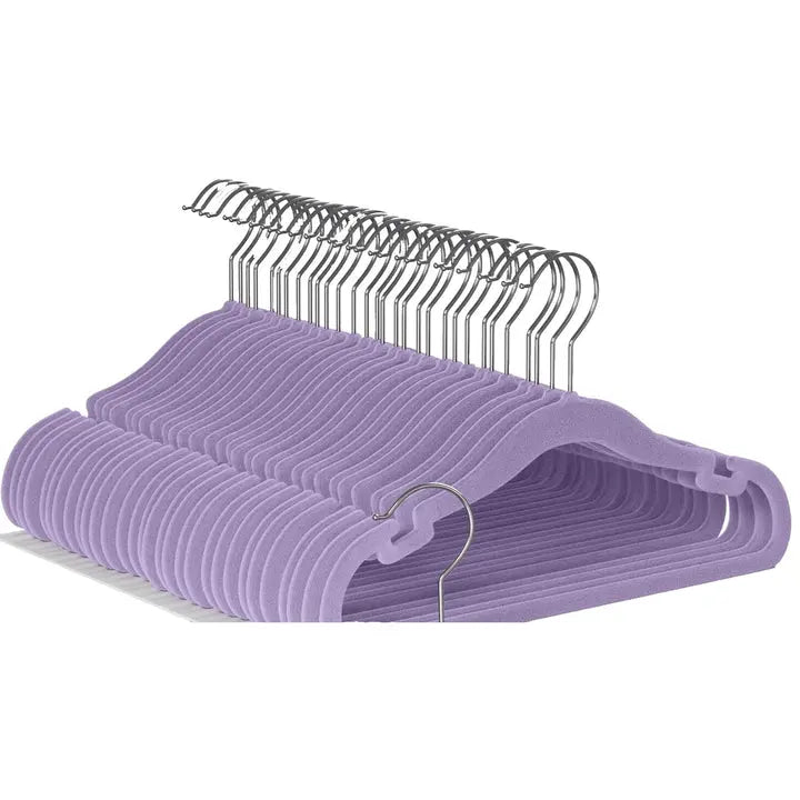 Premium Velvet Non-Slip Kids heavy duty space saving Clothing Hangers 25 Pck