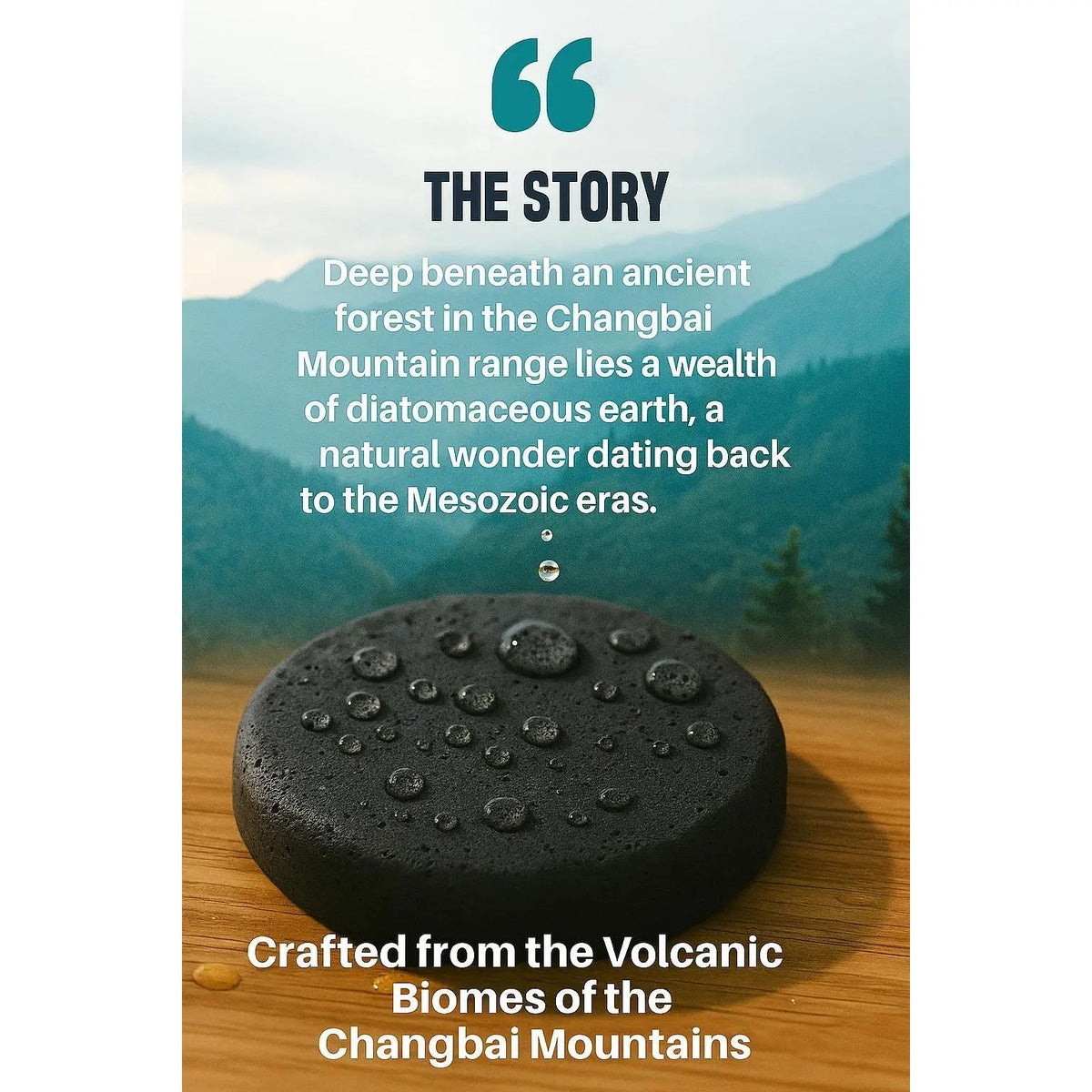 MHM Stone Dish Drying Mat – Volcanic Diatomaceous Earth from Changbai Mountains – Fast-Absorbing, Heat Resistant, Bamboo Rack Included – Eco-Friendly, Minimal Kitchen Drying Mat