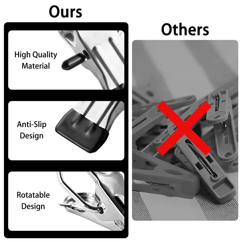 Stainless Steel Split Boot Organizer Hangers & Pegs - Stable Clips Bulk Packs (20/30/60pcs) for Closet Storage, Storage Organization, Home Supplies Closet Organizers