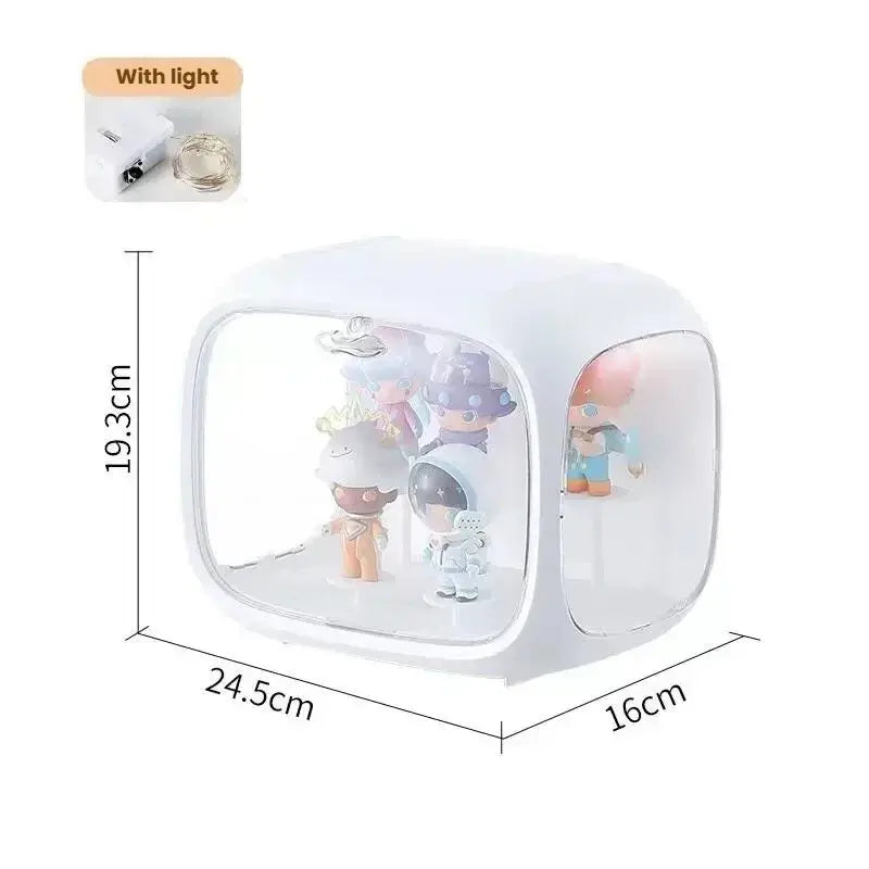 Large Wall-Mounted Display Shelf, 4-Tier Acrylic Storage Box, Space-Saving Action Figure Holder, Ideal Gift for Collectors & Fans