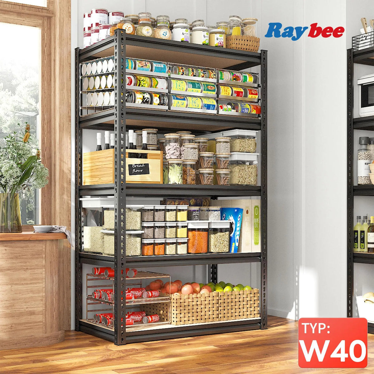 Raybee Furniture 72" H Garage Shelving,Heavy Duty 2000 LBS Storage Shelves,Adjustable 5 Tier Metal Shelf Utility Rack for Garage Basement Pantry Kitchen Organiser #TikTokShopStockUp #SummerVibes