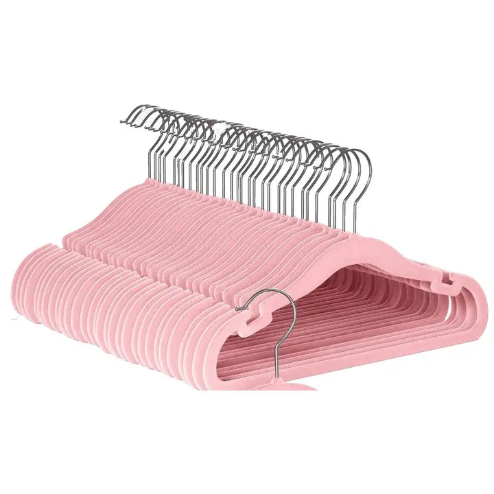 Premium Velvet Non-Slip Kids heavy duty space saving Clothing Hangers 25 Pck