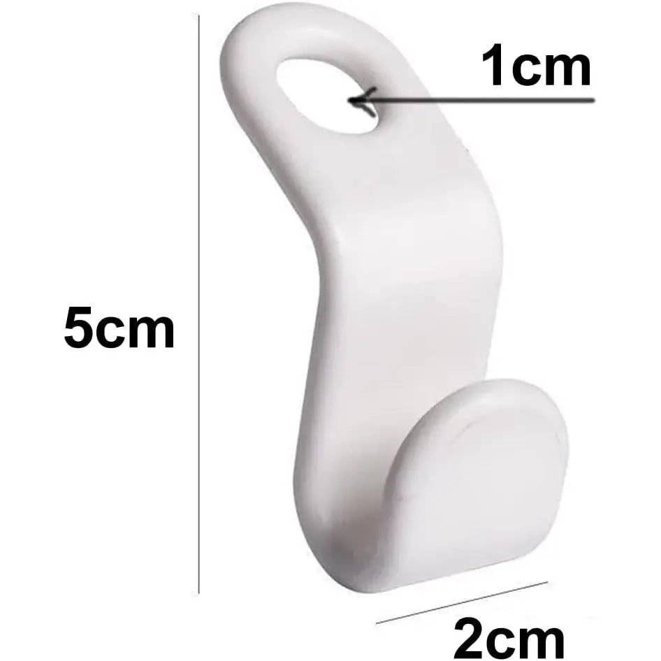 50PCS Hanger Hooks Organiser, Bulk Pack Compact Hanging Clothes Storage Solution for Plastic Clips, Closet Space Saver
