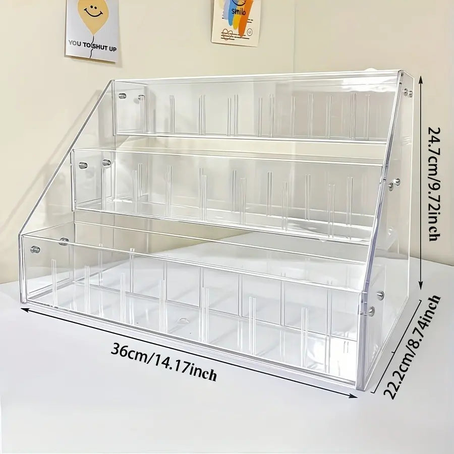 Transparent Acrylic Doll Display Stand, Fashionable Dustproof Storage Box Organizer for Plush Toys, Organize & Showcase 17cm Dolls, Perfect for Collectors, Acrylic Shelf, Room, Clear